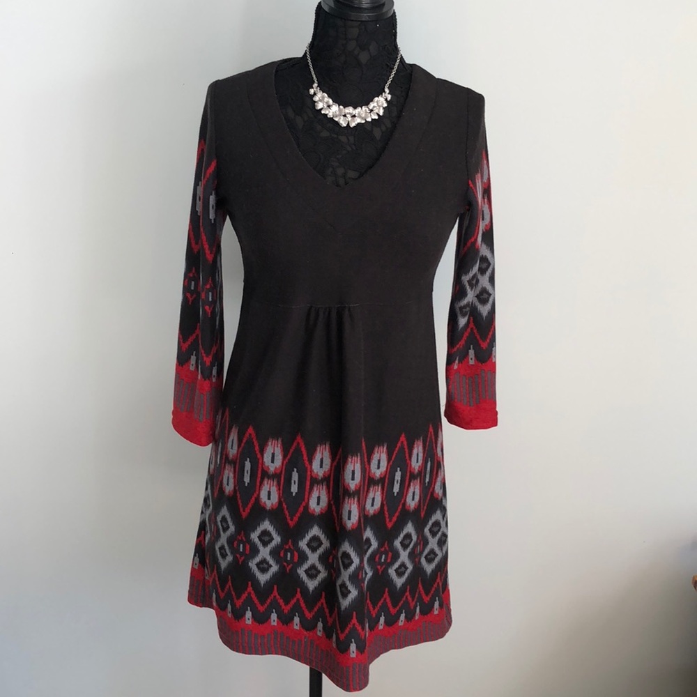 V-neck Knit Dress